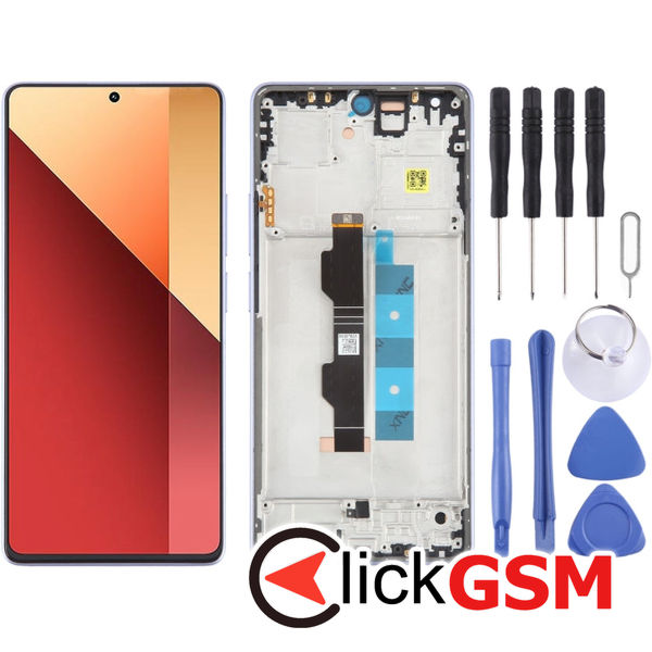 Piesa Display Cu Touchscreen Si Rama Black Xiaomi Redmi Note 13 Pro 4g 49az