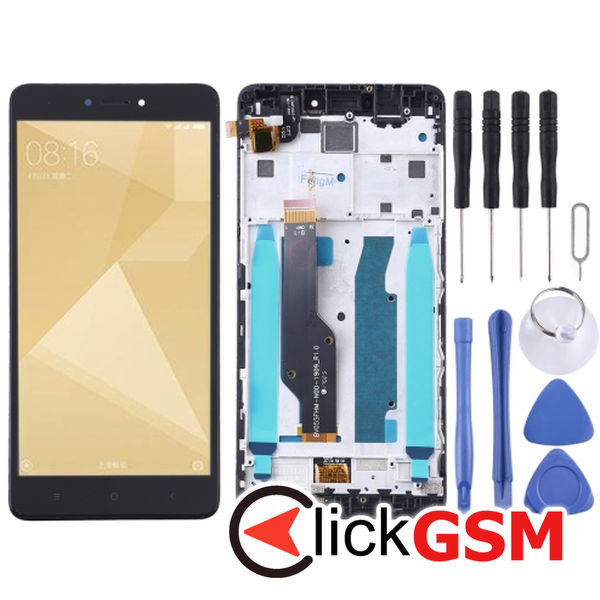 Piesa Piesa Display Cu Touchscreen Si Rama Black Xiaomi Redmi Note 4x 1yzo