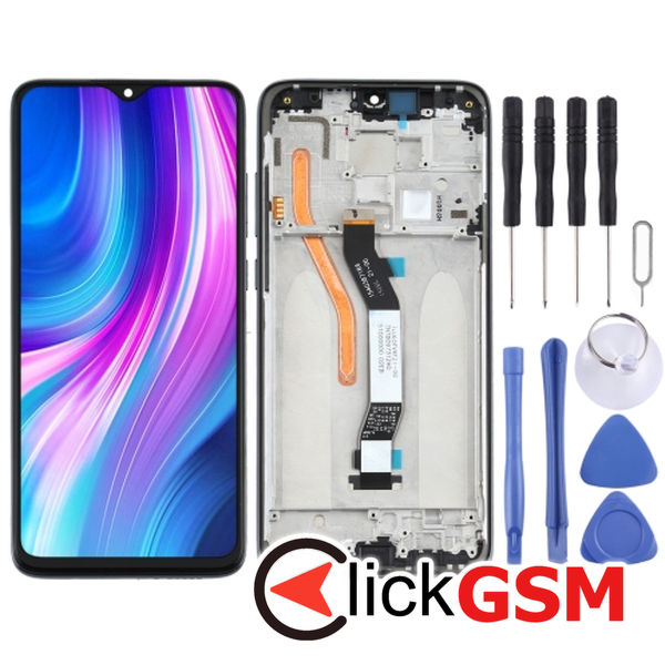 Piesa Piesa Display Cu Touchscreen Si Rama Black Xiaomi Redmi Note 8 Pro 25ig