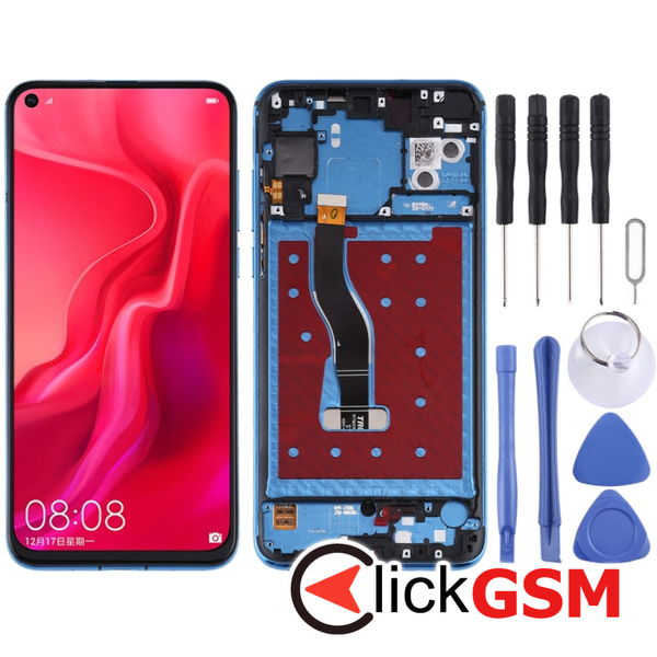 Piesa Display Cu Touchscreen Si Rama Blue Huawei Nova 4 23to