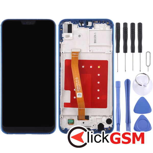 Piesa Display Cu Touchscreen Si Rama Blue Huawei P20 Lite 2bc8