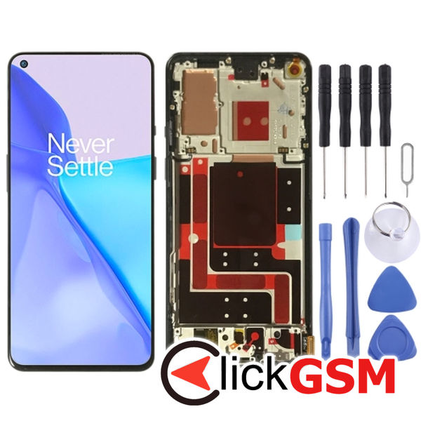 Piesa Piesa Display Cu Touchscreen Si Rama Blue Oneplus 9 21wl