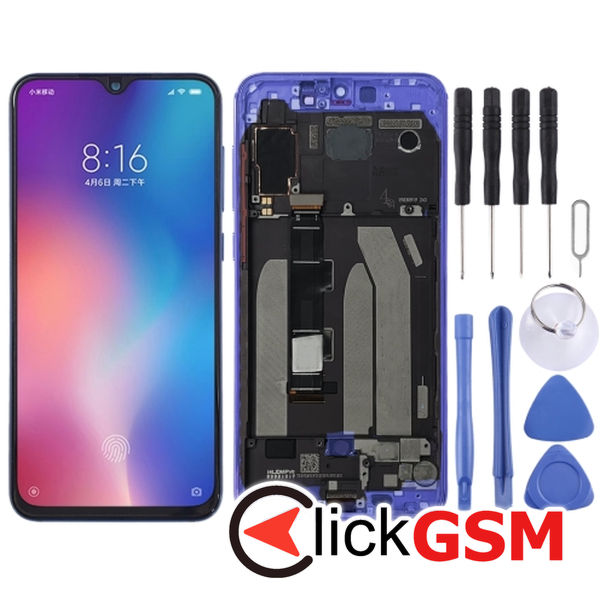 Piesa Piesa Display Cu Touchscreen Si Rama Blue Xiaomi Mi 9 Se 3043