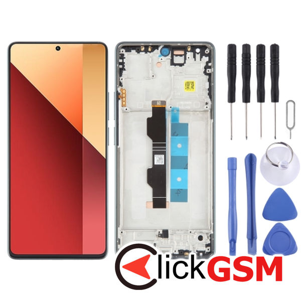 Piesa Display Cu Touchscreen Si Rama Blue Xiaomi Poco M6 Pro 49an