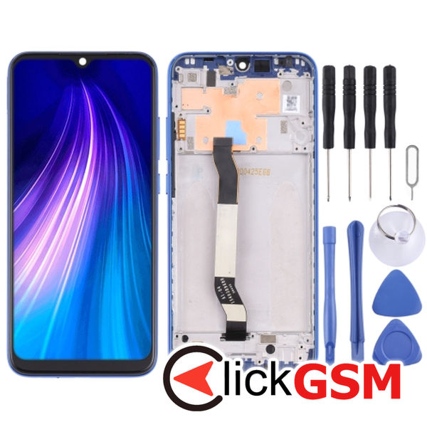 Piesa Display Cu Touchscreen Si Rama Blue Xiaomi Redmi Note 8 25ie