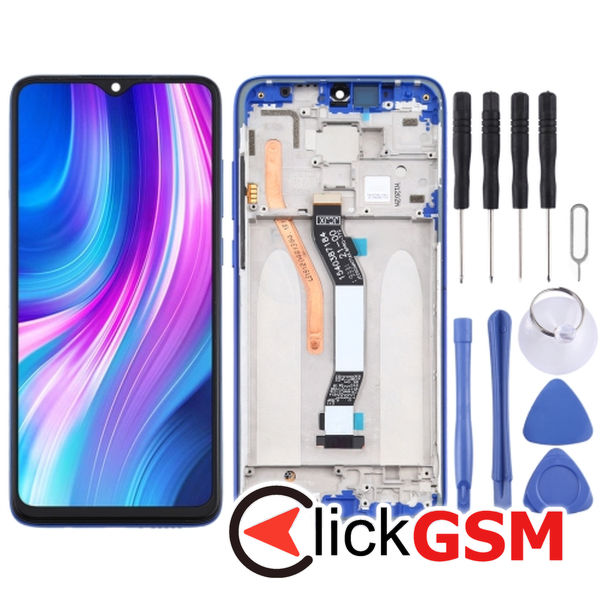 Piesa Piesa Display Cu Touchscreen Si Rama Blue Xiaomi Redmi Note 8 Pro 25k8