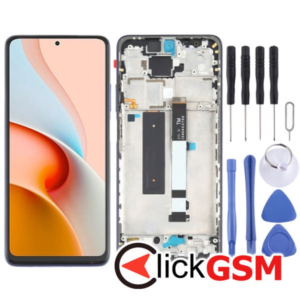 Piesa Piesa Display Cu Touchscreen Si Rama Blue Xiaomi Redmi Note 9 Pro 5g 25y5