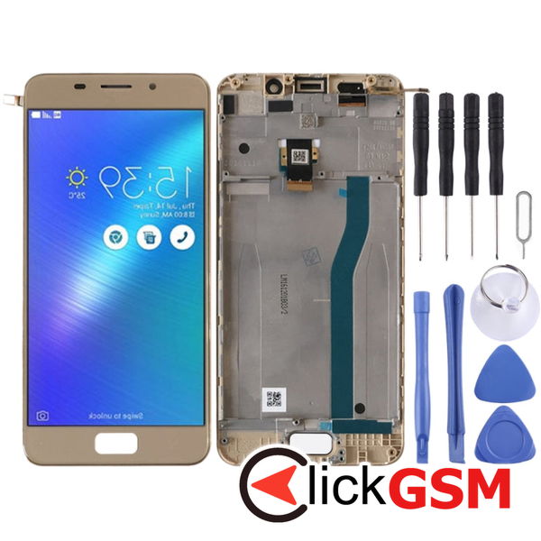 Piesa Display Cu Touchscreen Si Rama Gold Asus Zenfone 3s Max 25a4