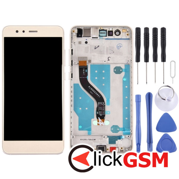 Piesa Display Cu Touchscreen Si Rama Gold Huawei P10 Lite 2akq