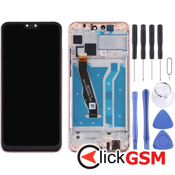 Piesa Display Cu Touchscreen Si Rama Gold Huawei Y9 2019 23t2