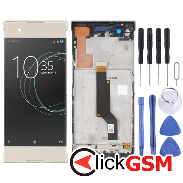 Piesa Display Cu Touchscreen Si Rama Gold Sony Xperia Xa1 2ujq