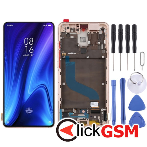 Piesa Display Cu Touchscreen Si Rama Gold Xiaomi Redmi K20 261a