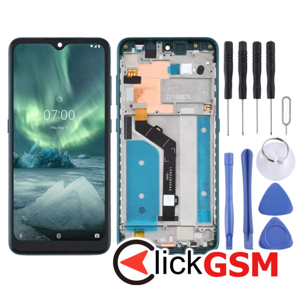 Piesa Piesa Display Cu Touchscreen Si Rama Green Nokia 6.2 49ly