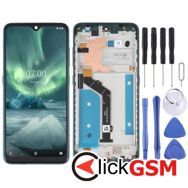 Piesa Display Cu Touchscreen Si Rama Green Nokia 7.2 49ni