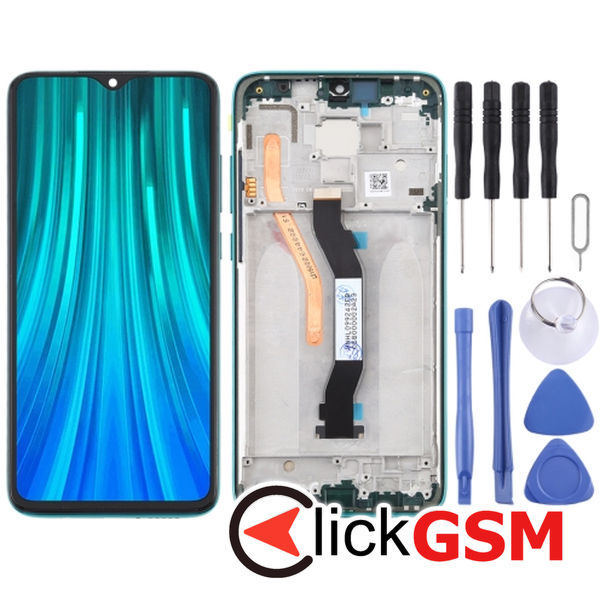 Piesa Piesa Display Cu Touchscreen Si Rama Green Xiaomi Redmi Note 8 Pro 4p84