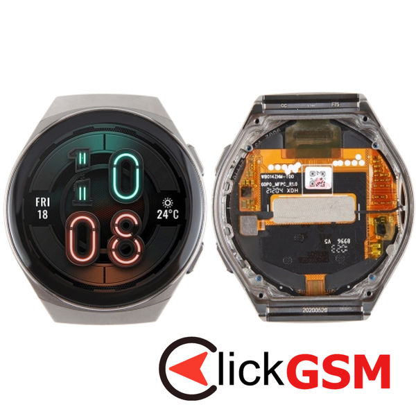 Piesa Display Cu Touchscreen Si Rama Grey Huawei Watch Gt2e 46mm 2urf