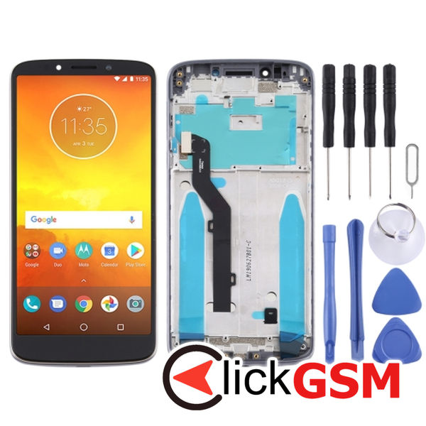 Piesa Piesa Display Cu Touchscreen Si Rama Grey Motorola Moto E5 22sj