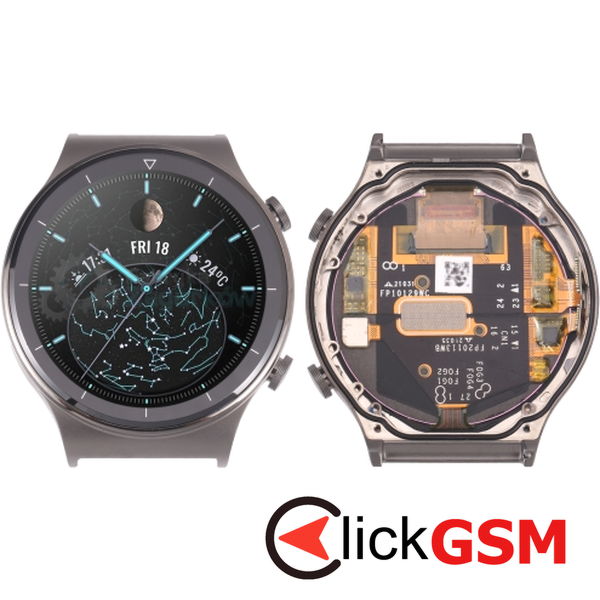 Piesa Piesa Display Cu Touchscreen Si Rama Gri Huawei Watch Gt2 Pro 2utj