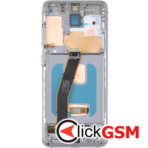 Piesa Display Cu Touchscreen Si Rama Gri Samsung Galaxy S20 40fz