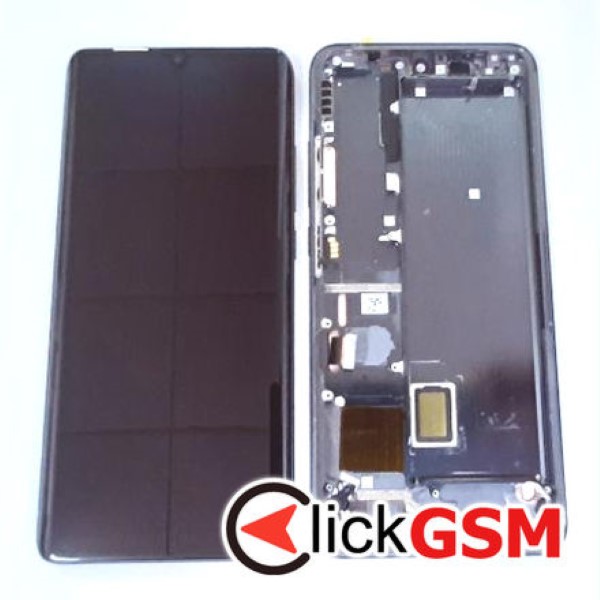 Piesa Display Cu Touchscreen Si Rama Gri Xiaomi Mi Note 10 38s0