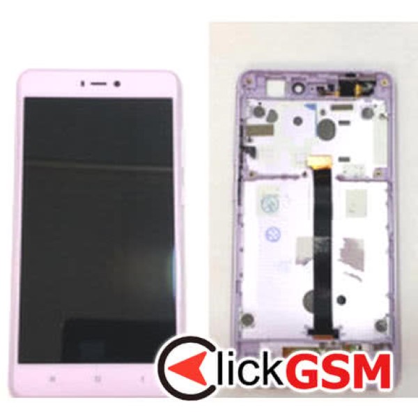 Piesa Display Cu Touchscreen Si Rama Mov Xiaomi Mi 4s 38ur