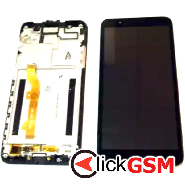 Piesa Display Cu Touchscreen Si Rama Negru Alcatel 1x 2mv0