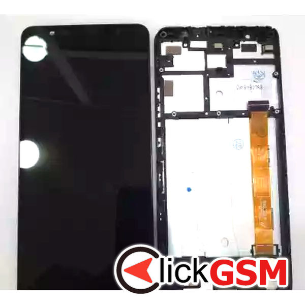 Piesa Display Cu Touchscreen Si Rama Negru Alcatel 3c 2pr6