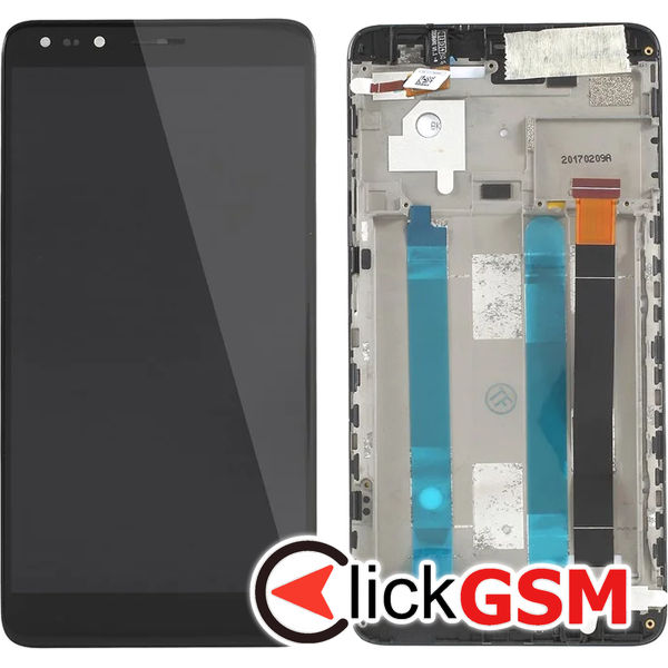 Piesa Display Cu Touchscreen Si Rama Negru Alcatel Onetouch Pop 4 6.0 4qfk