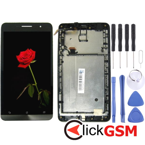 Piesa Piesa Display Cu Touchscreen Si Rama Negru Asus Zenfone 6 2014 2594