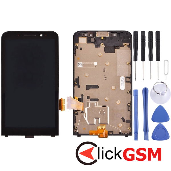 Piesa Display Cu Touchscreen Si Rama Negru Blackberry Z30 21oi