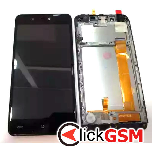 Piesa Display Cu Touchscreen Si Rama Negru Cubot R9 2oat