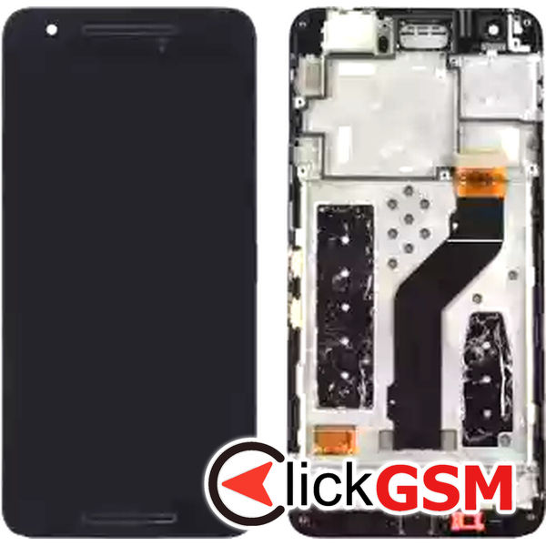 Piesa Display Cu Touchscreen Si Rama Negru Huawei Nexus 6p 1kt6