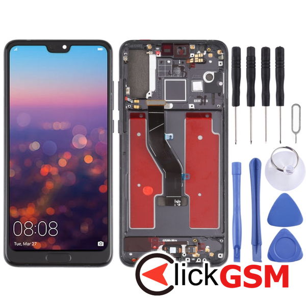 Piesa Display Cu Touchscreen Si Rama Negru Huawei P20 Pro 2bxs