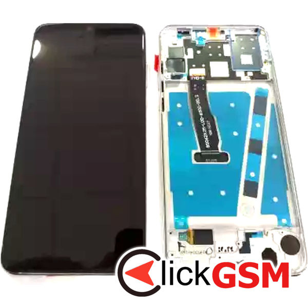 Piesa Display Cu Touchscreen Si Rama Negru Huawei P30 Lite Aoo