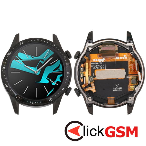 Piesa Display Cu Touchscreen Si Rama Negru Huawei Watch Gt2 42mm 23iu