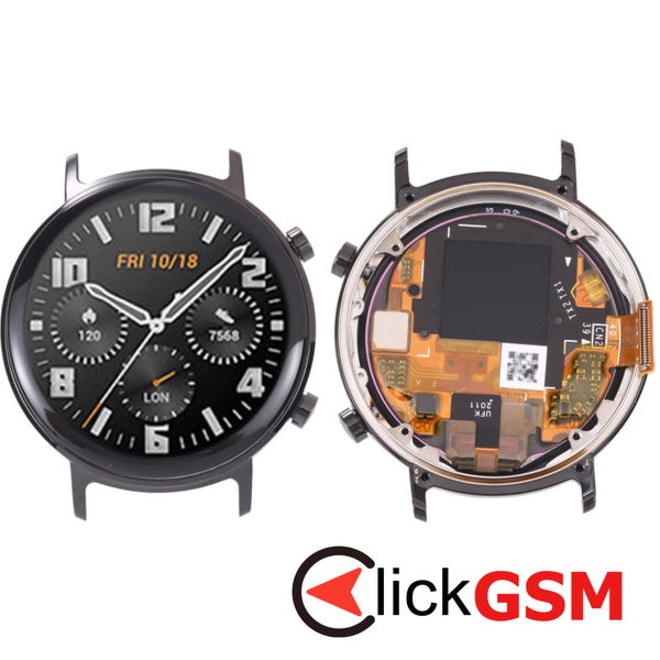 Piesa Display Cu Touchscreen Si Rama Negru Huawei Watch Gt2 42mm 23j6