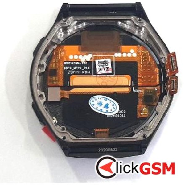 Piesa Display Cu Touchscreen Si Rama Negru Huawei Watch Gt2e 46mm 2j4u