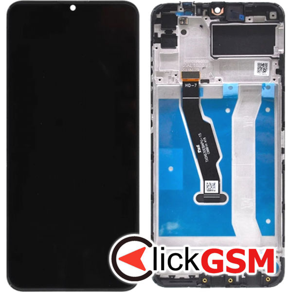 Piesa Display Cu Touchscreen Si Rama Negru Huawei Y6p 47e6