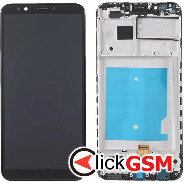 Piesa Display Cu Touchscreen Si Rama Negru Huawei Y7 4sdw