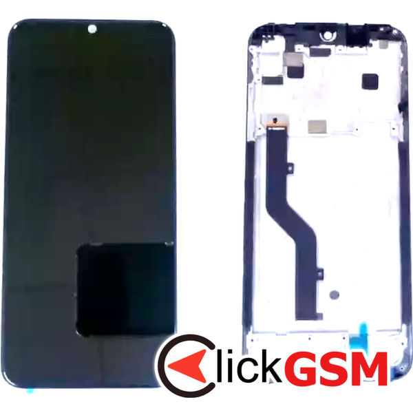 Piesa Display Cu Touchscreen Si Rama Negru Lenovo A7 Qbp