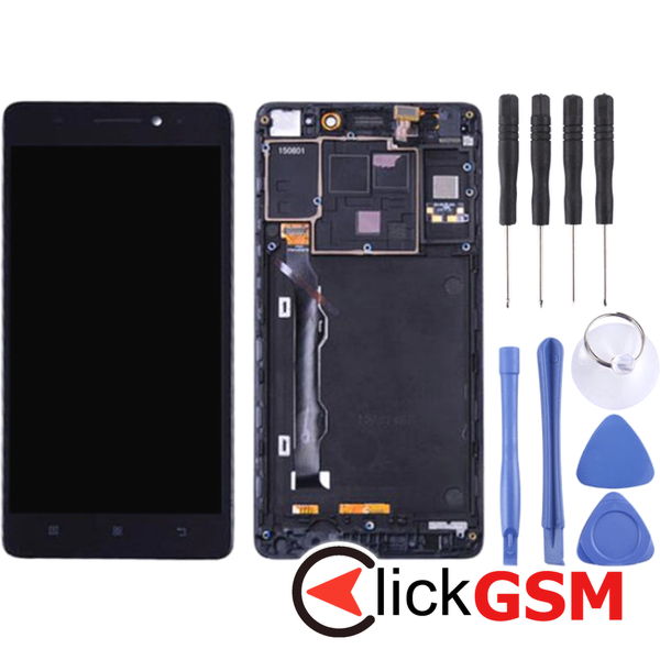 Piesa Display Cu Touchscreen Si Rama Negru Lenovo K3 Note 241g