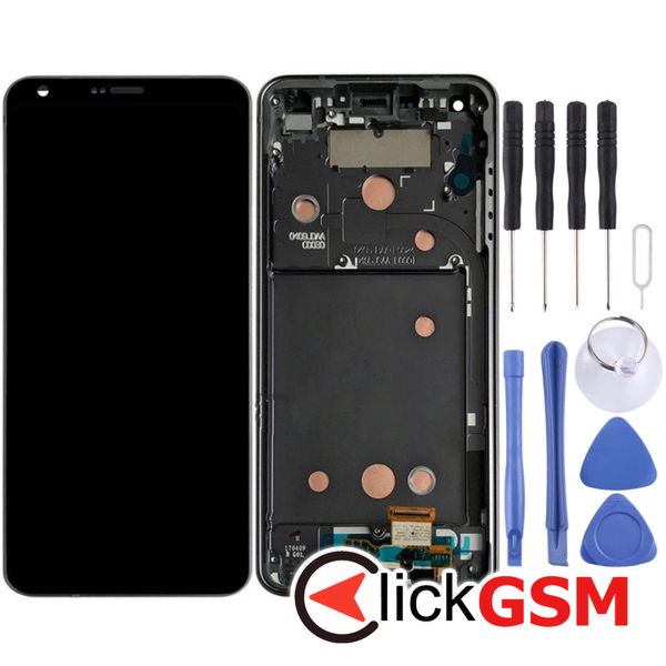 Piesa Display Cu Touchscreen Si Rama Negru Lg G6 26a1