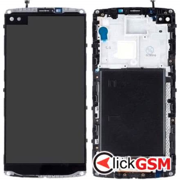 Piesa Display Cu Touchscreen Si Rama Negru Lg V10 2fxx