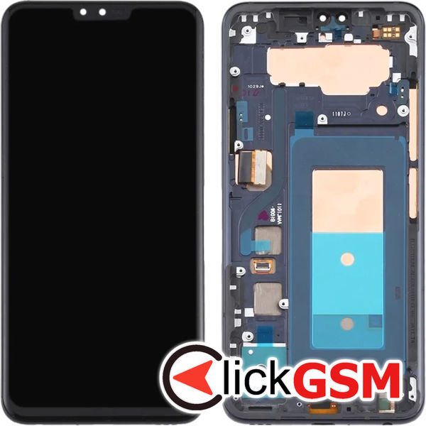 Piesa Display Cu Touchscreen Si Rama Negru Lg V40 Thinq 4sxn