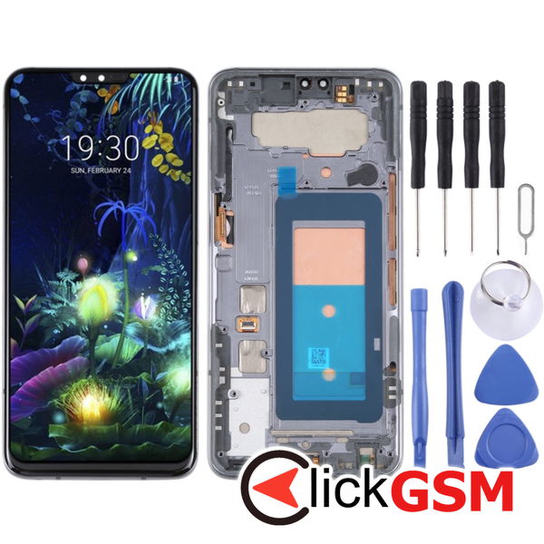 Piesa Display Cu Touchscreen Si Rama Negru Lg V50 Thinq 5g 268m