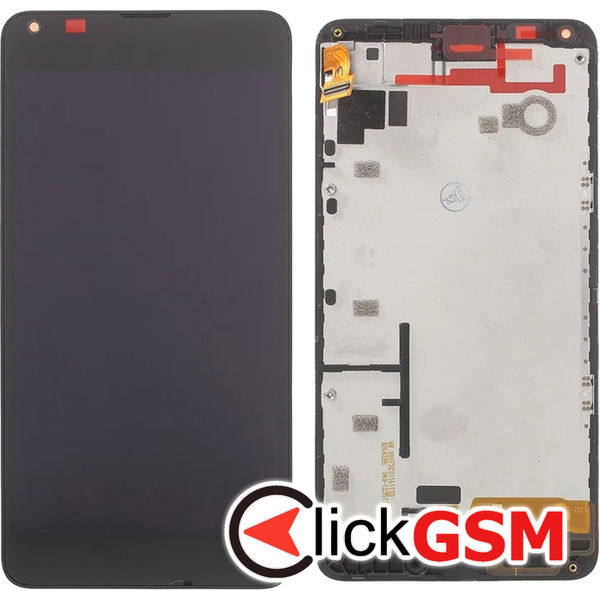 Piesa Display Cu Touchscreen Si Rama Negru Microsoft Lumia 640 4syh