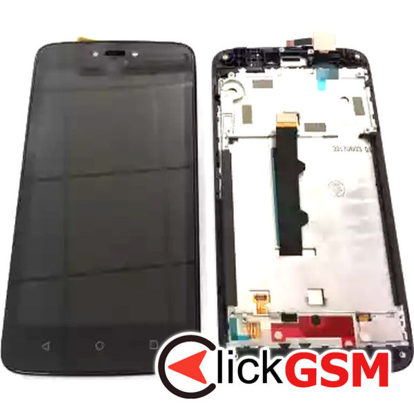 Piesa Display Cu Touchscreen Si Rama Negru Motorola Moto C 31jy