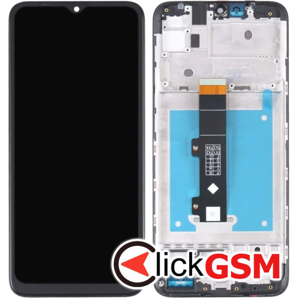 Piesa Display Cu Touchscreen Si Rama Negru Motorola Moto E20 4t01