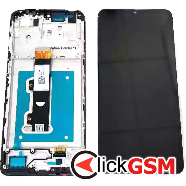 Piesa Display Cu Touchscreen Si Rama Negru Motorola Moto E22 31j6