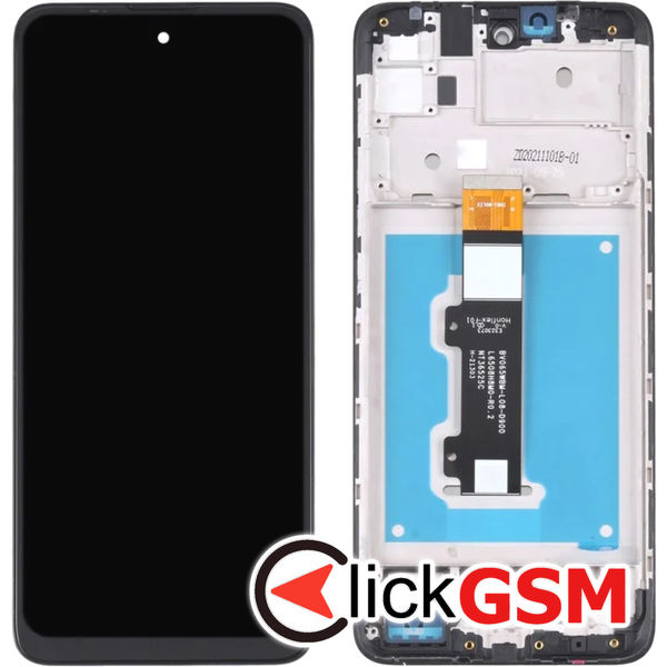 Piesa Display Cu Touchscreen Si Rama Negru Motorola Moto E30 4t07